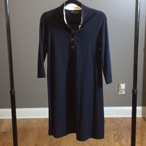 Duffield Lane Navy Dress with Gold Buttons